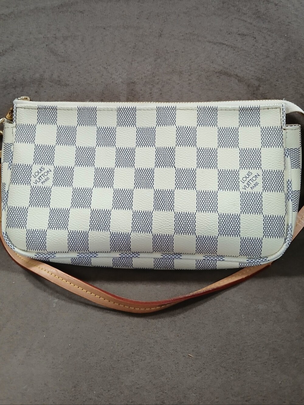 Louis Vuitton Damier Azur Mini Pochette - White and Blue Check